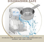 1/3 Cup Stainless Steel Measuring Cup | Sturdy Metal 80 ml | 80 cc | 3 oz | - Image 4