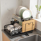 Dish Drying Rack Large 2 Tier Carbon Steel Dish Rack by Storvive