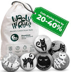 No More Dryer Sheets! Reusable Wool Dryer Balls XL 6-Pack by WOOLYHEROES