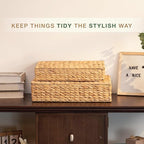 Set of 2 Wicker Baskets with Lid - Image 3