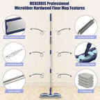 MEXERRIS Microfiber Floor Mop for Hardwood Laminate Tile Floor Cleaning: - Image 2