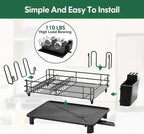 JASIWAY Stainless Steel Black Dish Drainers Drying Rack - Image 7