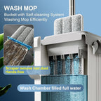 JOYMOOP Mop and Bucket with Wringer Set, Flat Squeeze Mop with Bucket, Dust Mop - Image 2