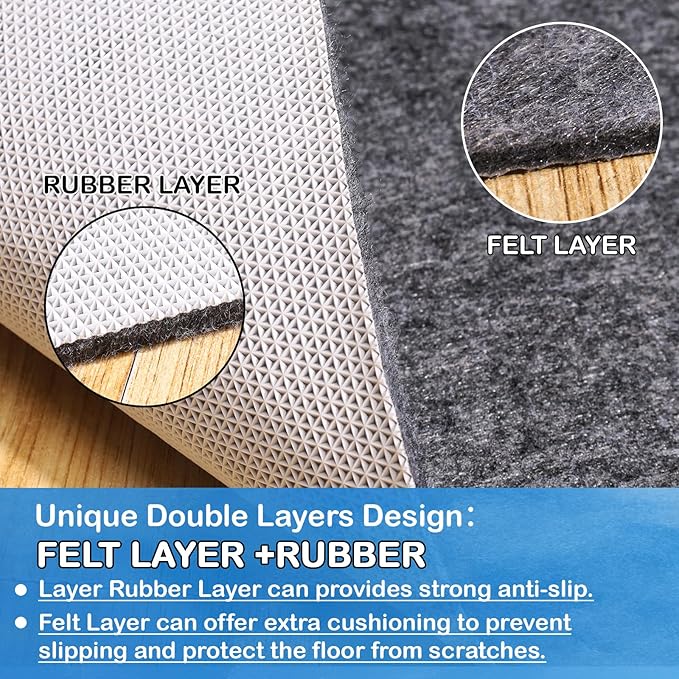 Non-Slip Rug Pads 1/4” Thick, 10x14Ft Waterproof Rugs Non Skid Rug Pad - Image 8