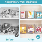 Vtopmart 2Pack Large Stackable Kitchen Pantry Storage Drawers, Acrylic Drawer - Image 5