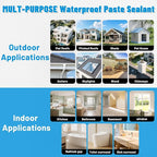 Waterproof Patch & Seal Rubberized Sealant Paste, 2.2lbs Anti-Leakage Clear - Image 5