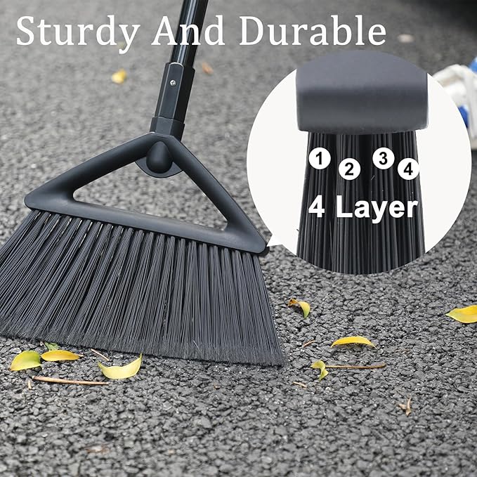 2PCS Heavy Duty Angle Broom, Long Pole Brooms - Image 4