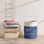 Laundry Hamper 62L, Large Laundry Basket - Image 6