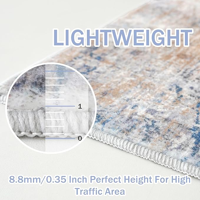 IOHOUZE Abstract Runner Rug 2x5 Ft Washable Runners - Image 5