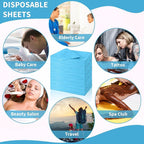 Breling 100 Pcs 31.5 x 71 Inch Disposable Bed Sheets Oil-proof PE Film Massage - Image 5