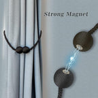 Hion Magnetic Curtain Tiebacks Grey 6 Pack, Curtain Tiebacks Buckles Holdbacks - Image 3
