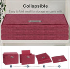 Large 17" 36 Quart Collapsible Stackable Storage Bins - Image 4