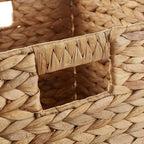Casafield 10.5" x 10.5" Water Hyacinth Storage Baskets, Natural - Image 5