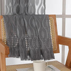 Aiyufeng Grey Sheer Curtains Tiers 36 Inch Length 2 Panels Set, Airy - Image 7