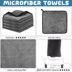 Tallew 50 Pcs Microfiber Towels 16 Inch x 16 Inch Microfiber Cloth Car Drying - Image 4