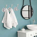 Brushed Nickel Robe Hooks Towel Hooks, 3 Pack Coat Hook Heavy Duty Mudroom Hook - Image 6