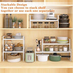 DOLALIKE Expandable Kitchen Countertop Organizer, Stackable Cabinet Shelf - Image 6