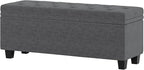 Maupvit Ottoman with Storage, Ottoman Bench with Lift Top, Upholstered Storage - Image 7