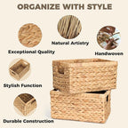 Set of 2 Wicker Shelf Storage Baskets - Image 5