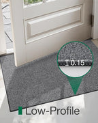 LUMI Indoor Door Mat 17"x30", Ultra Thin Low Profile Non-Slip Doormat - Image 4