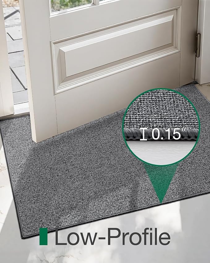 LUMI Indoor Door Mat 36"x56", Ultra Thin Low Profile Non-Slip Doormat - Image 4