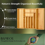 BAMEOS drawer organizer flatware organizer cutlery tray silverware organizer - Image 5