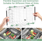 Dish Drying Rack in Sink, Extendable Stainless Steel Dish Drainers - Image 6