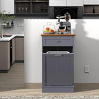 Betterhood Tilt Out Trash Cabinet 10 Gallon Wooden Free Standing Laundry Sorter - Image 2