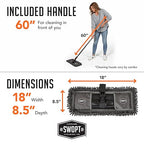 SWOPT 18” Microfiber Dust Mop + 60" Steel Handle, Combo — Dust Mop Head - Image 6
