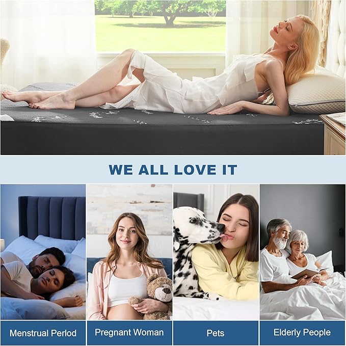 BEDLORE Twin Size Mattress Protector Waterproof, Mattress Pad Fitted 6-15 Inch - Image 7