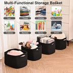 Black Storage Baskets for Shelves, Small Storage Baskets for Organizing - Image 4