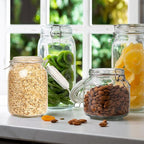 Clear Food Storage Jars 78oz Square, Airtight Glass Canister - Image 5