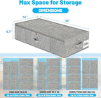 Under Bed Storage Container Bins 2 Pack, Low Profile Foldable Underbed Clothes - Image 7