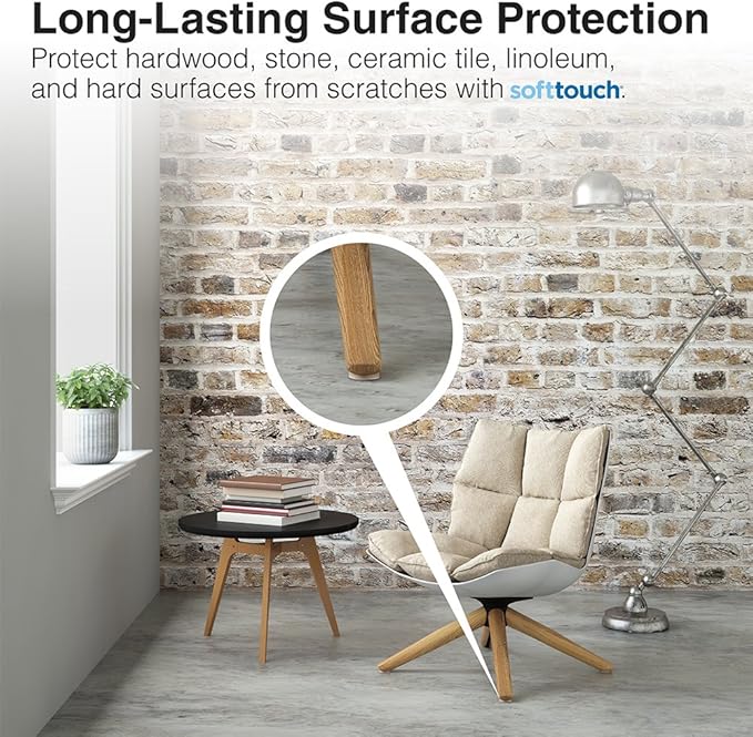 SoftTouch Heavy-Duty Felt Furniture Pads – 2" Round Self-Adhesive Floor - Image 2