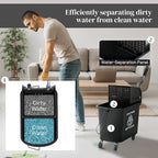 HOMCOM Compact Mop Bucket with Wringer on Wheels - Image 4