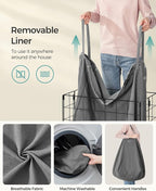 SONGMICS 29 Gal. Laundry Basket, Laundry Hamper, Collapsible Clothes Hamper - Image 7