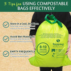 Compostable Kitchen Trash Bags 8-10 Gallon – Heavy-Duty, 1.1 Mil Thick - Image 5