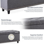 BELLEZE 47" Storage Ottoman, Storage Bench - Image 8