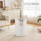 Laundry Basket, Woven Cotton Rope Laundry Hamper, 60L - Image 2