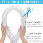 Dust Collection Hose 2-1/2 in × 20 ft Heavy Duty Clear Flexible PVC Reinforced - Image 4