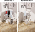 3 Tier Clothes Drying Rack, Foldable & Portable Clothing Drying Rack, - Image 2