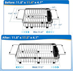 romision Expandable Dish Drying Rack Over The Sink Small Metal Stainless Steel - Image 4