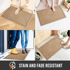 Front Door Mat, Absorbent Resist Dirt Welcome Door Mat Indoor Outdoor, - Image 5