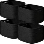 Black Storage Baskets for Shelves, Small Storage Baskets for Organizing by ICERZCZ