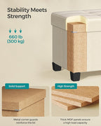 SONGMICS Storage Ottoman Bench, Foldable Foot Rest - Image 4