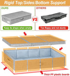 punemi Under Bed Storage Containers, Long Flat Firm Sides Underbed Organization - Image 3