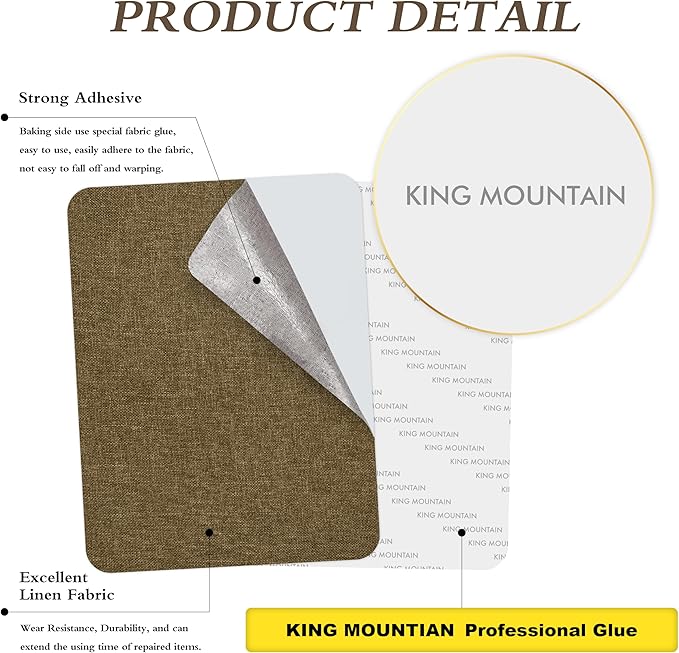 Fine Linen Fabric Patches, Self-Adhesive, 8x11 inch Extra Size, - Image 2