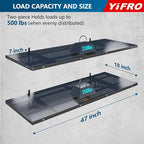 2-Pack 1.5x4ft Heavy Duty Garage Wall Shelving, 500 lbs Load Capacity, Garage - Image 2