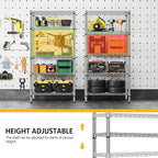 1250 lbs 5 Tier Shelf Metal Storage Shelves Shelving Wire Rack Heavy Duty - Image 7