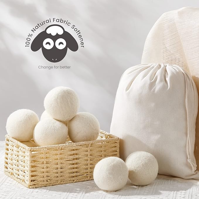 Kenning 26 Pieces Wool Dryer Balls Set, 24 Reusable Dryer Balls - Image 6